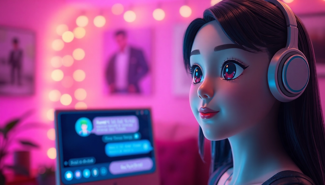 Engage with crushin ai: Interactive NSFW chat interface showcasing a virtual character in a cozy digital setting.