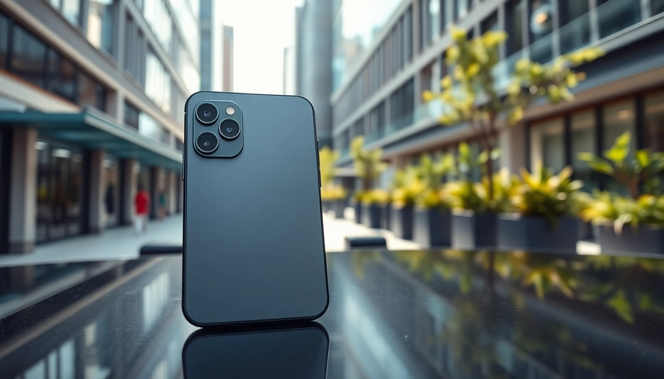 Buy iPhone 16 Pro displayed in a modern setting highlighting its sleek design and features.