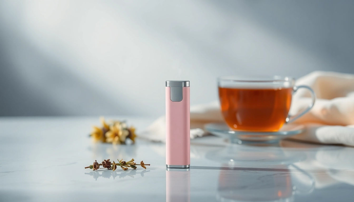 Discover the sleek, elegant design of a zero nicotine disposable vape, showcasing its modern features.