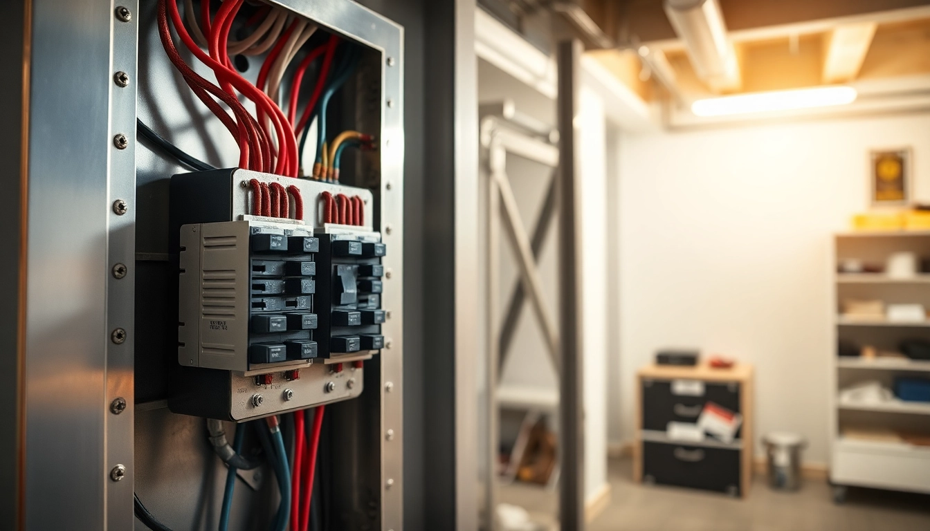 Electrical Panel installation showcasing detailed wiring, emphasizing safety and efficiency.