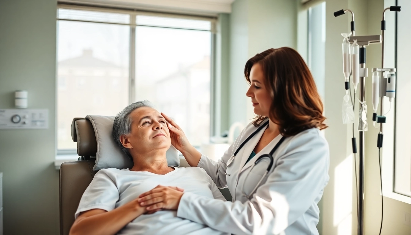 Receive NAD+ IV therapy near me in a serene clinic setting with a professional nurse.