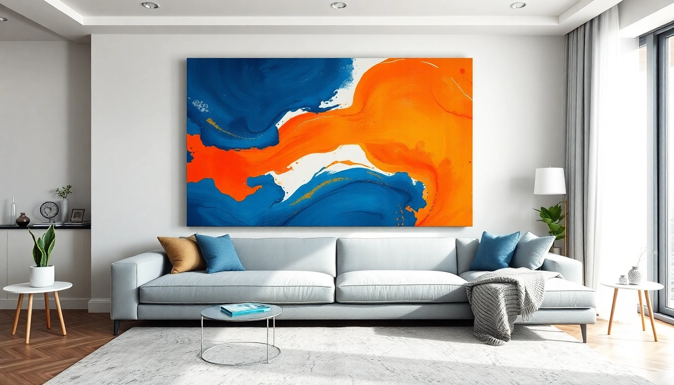 Immerse in vibrant abstract paintings art that enhances modern decor.