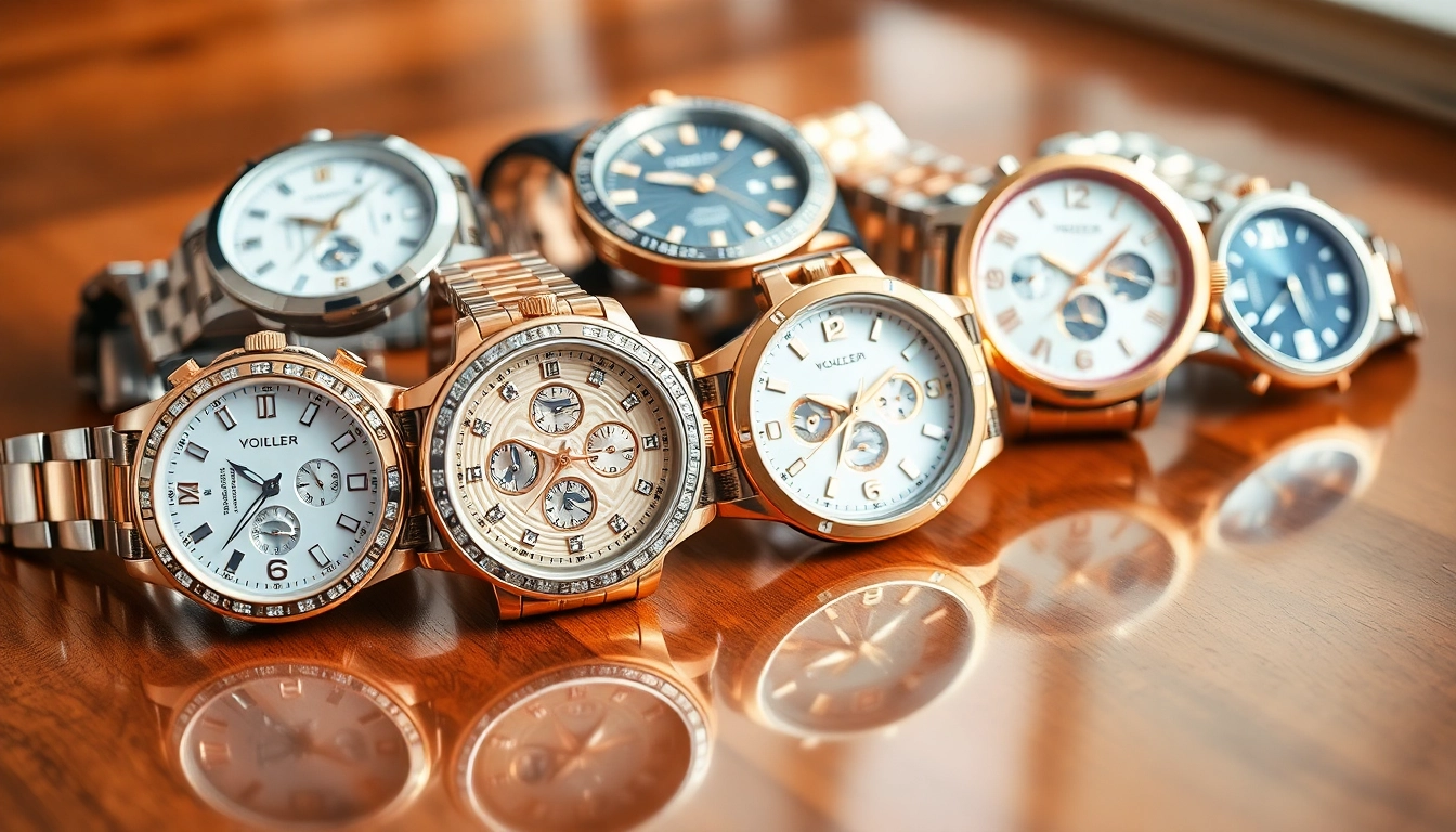 Damen Armbanduhren in eleganter Anordnung, die Luxus und Stil ausstrahlen.