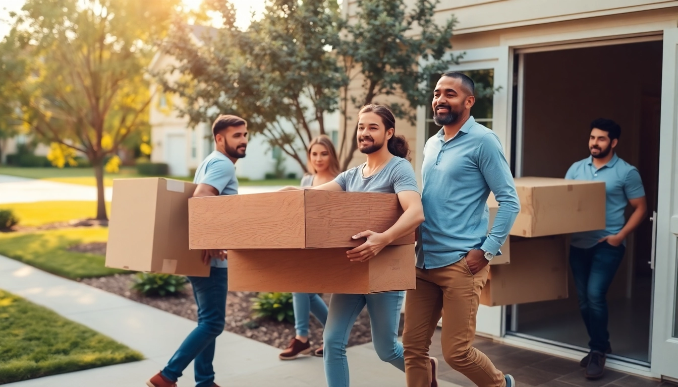Movers from https://bennettsmoving.com/ carefully handling furniture in a residential neighborhood.