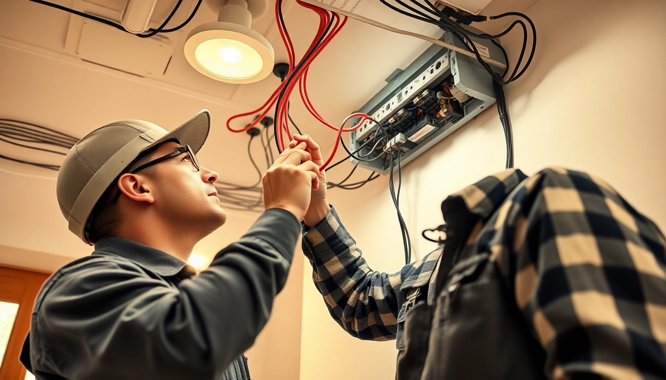 Delivering expert electrical service with precision in a modern home environment.