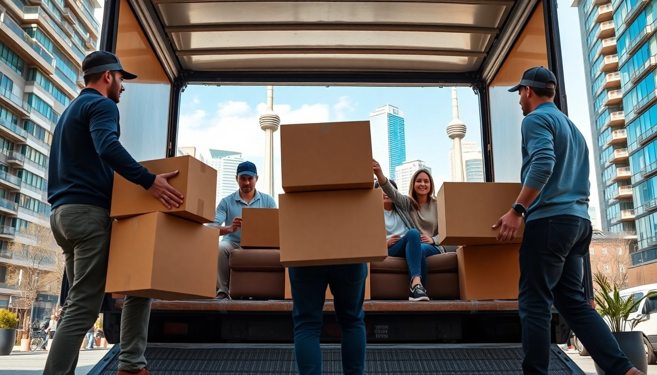 Toronto best moving company team expertly loading a truck during a city relocation.