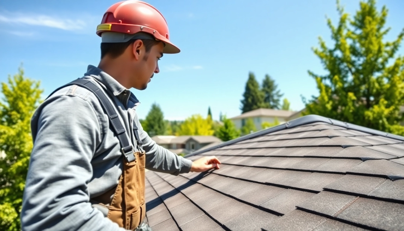 Inspecting roofing Vancouver Wa for quality and safety; contractor focused on a residential project.